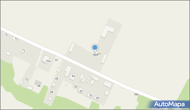 Majdan Ostrowski, Majdan Ostrowski, 62A, mapa Majdan Ostrowski