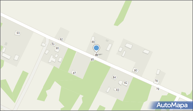 Majdan Ostrowski, Majdan Ostrowski, 88, mapa Majdan Ostrowski