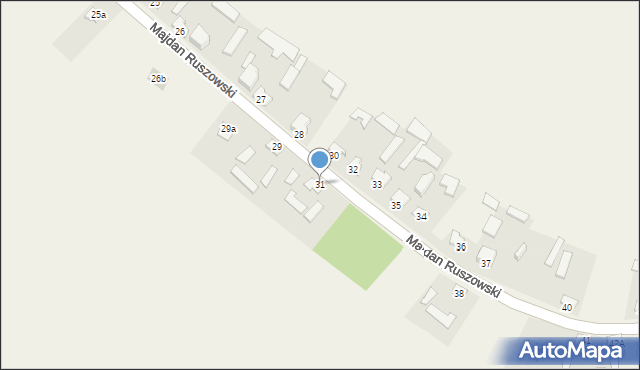 Majdan Ruszowski, Majdan Ruszowski, 31, mapa Majdan Ruszowski