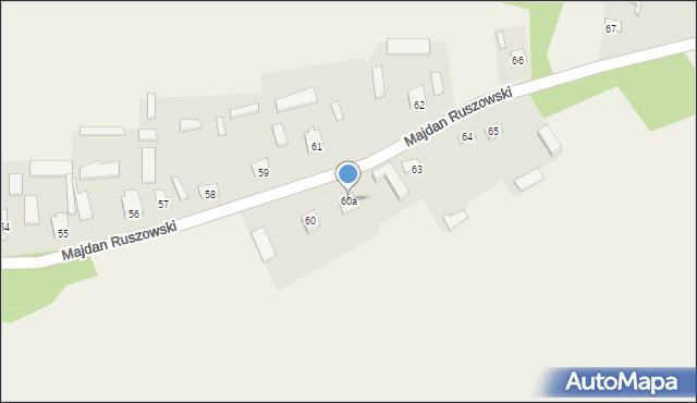 Majdan Ruszowski, Majdan Ruszowski, 60a, mapa Majdan Ruszowski