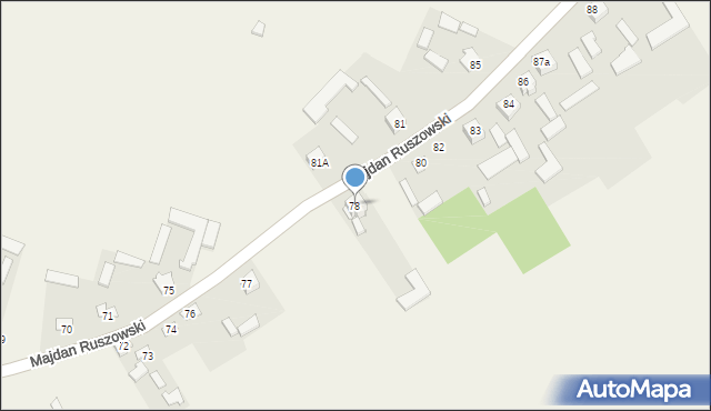 Majdan Ruszowski, Majdan Ruszowski, 78, mapa Majdan Ruszowski