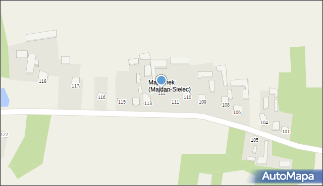 Majdan-Sielec, Majdan-Sielec, 112, mapa Majdan-Sielec