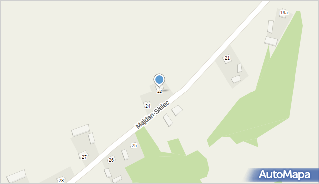 Majdan-Sielec, Majdan-Sielec, 22, mapa Majdan-Sielec