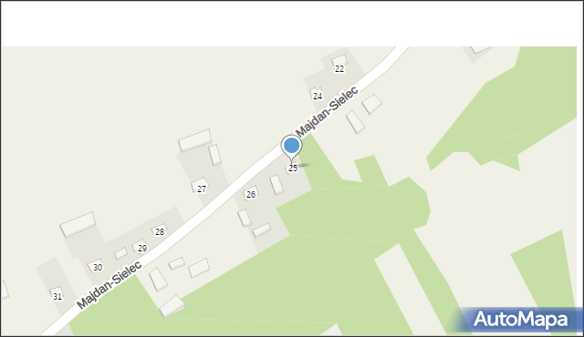 Majdan-Sielec, Majdan-Sielec, 25, mapa Majdan-Sielec