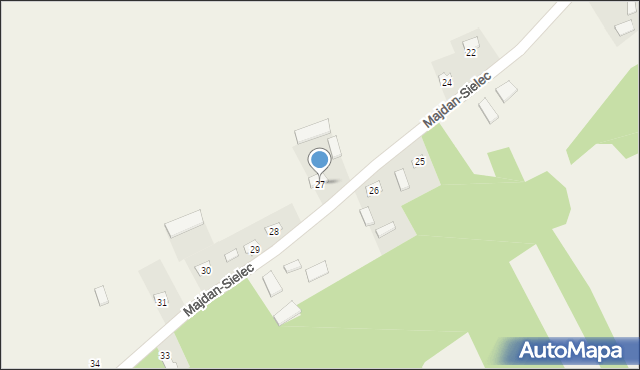 Majdan-Sielec, Majdan-Sielec, 27, mapa Majdan-Sielec