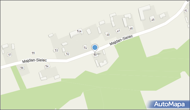 Majdan-Sielec, Majdan-Sielec, 50, mapa Majdan-Sielec