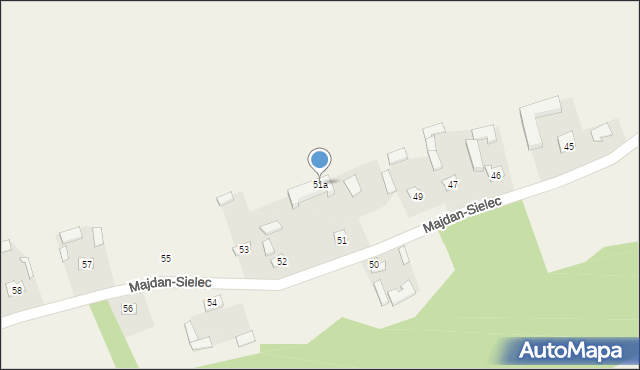 Majdan-Sielec, Majdan-Sielec, 51a, mapa Majdan-Sielec