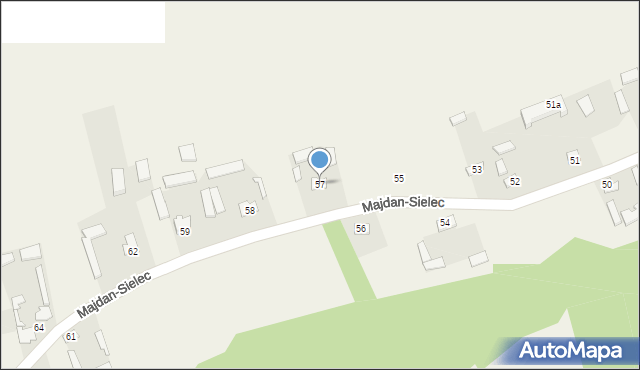 Majdan-Sielec, Majdan-Sielec, 57, mapa Majdan-Sielec