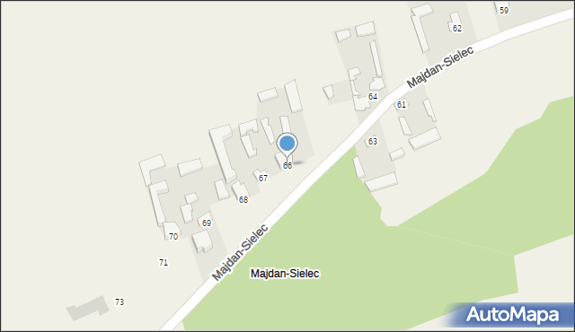 Majdan-Sielec, Majdan-Sielec, 66, mapa Majdan-Sielec