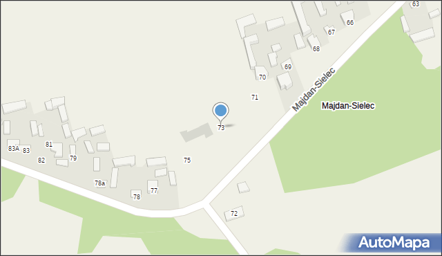 Majdan-Sielec, Majdan-Sielec, 73, mapa Majdan-Sielec