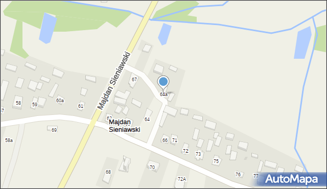 Majdan Sieniawski, Majdan Sieniawski, 64a, mapa Majdan Sieniawski