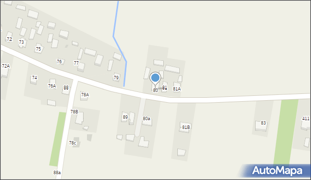 Majdan Sieniawski, Majdan Sieniawski, 80, mapa Majdan Sieniawski