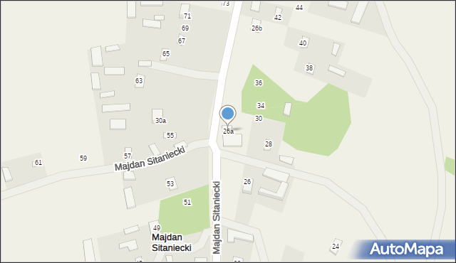 Majdan Sitaniecki, Majdan Sitaniecki, 26a, mapa Majdan Sitaniecki