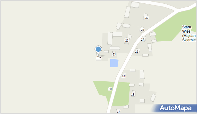 Majdan Skierbieszowski, Majdan Skierbieszowski, 23a, mapa Majdan Skierbieszowski