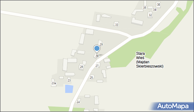 Majdan Skierbieszowski, Majdan Skierbieszowski, 28, mapa Majdan Skierbieszowski