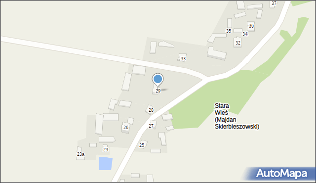 Majdan Skierbieszowski, Majdan Skierbieszowski, 29, mapa Majdan Skierbieszowski