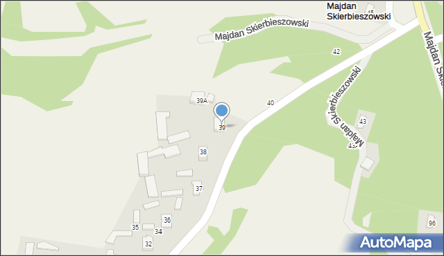 Majdan Skierbieszowski, Majdan Skierbieszowski, 39, mapa Majdan Skierbieszowski