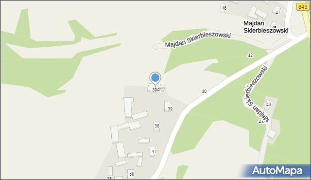 Majdan Skierbieszowski, Majdan Skierbieszowski, 39A, mapa Majdan Skierbieszowski