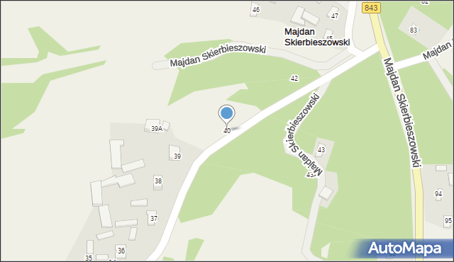 Majdan Skierbieszowski, Majdan Skierbieszowski, 40, mapa Majdan Skierbieszowski