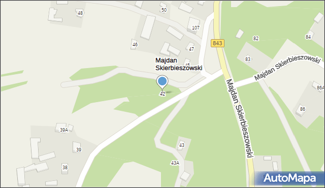 Majdan Skierbieszowski, Majdan Skierbieszowski, 42, mapa Majdan Skierbieszowski