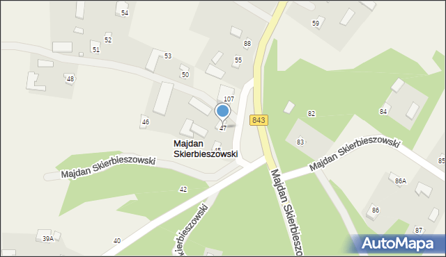 Majdan Skierbieszowski, Majdan Skierbieszowski, 47, mapa Majdan Skierbieszowski
