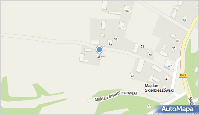Majdan Skierbieszowski, Majdan Skierbieszowski, 49, mapa Majdan Skierbieszowski