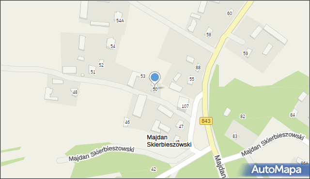 Majdan Skierbieszowski, Majdan Skierbieszowski, 50, mapa Majdan Skierbieszowski