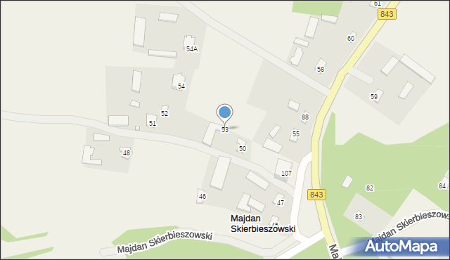 Majdan Skierbieszowski, Majdan Skierbieszowski, 53, mapa Majdan Skierbieszowski