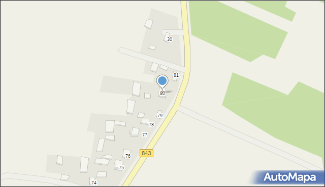 Majdan Skierbieszowski, Majdan Skierbieszowski, 80, mapa Majdan Skierbieszowski