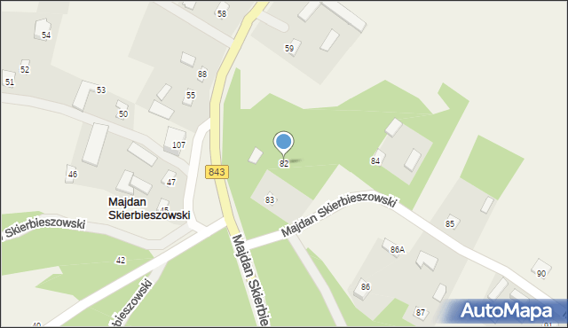 Majdan Skierbieszowski, Majdan Skierbieszowski, 82, mapa Majdan Skierbieszowski