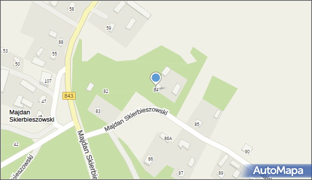 Majdan Skierbieszowski, Majdan Skierbieszowski, 84, mapa Majdan Skierbieszowski