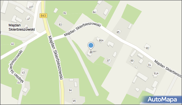 Majdan Skierbieszowski, Majdan Skierbieszowski, 86, mapa Majdan Skierbieszowski