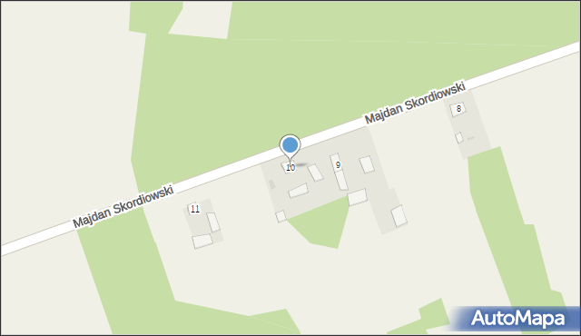 Majdan Skordiowski, Majdan Skordiowski, 10, mapa Majdan Skordiowski