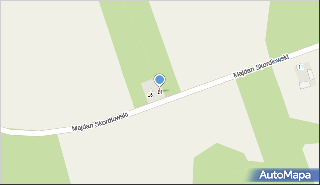 Majdan Skordiowski, Majdan Skordiowski, 14, mapa Majdan Skordiowski
