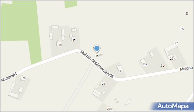 Majdan Sobieszczański, Majdan Sobieszczański, 35, mapa Majdan Sobieszczański
