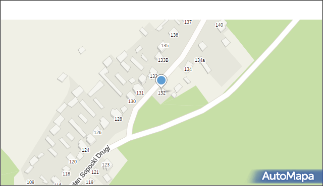 Majdan Sopocki Drugi, Majdan Sopocki Drugi, 132, mapa Majdan Sopocki Drugi