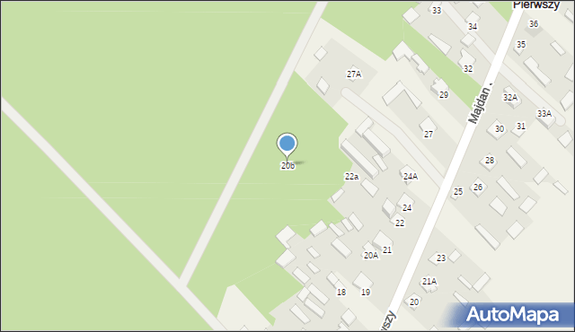Majdan Sopocki Pierwszy, Majdan Sopocki Pierwszy, 20b, mapa Majdan Sopocki Pierwszy