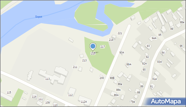 Majdan Sopocki Pierwszy, Majdan Sopocki Pierwszy, 215, mapa Majdan Sopocki Pierwszy
