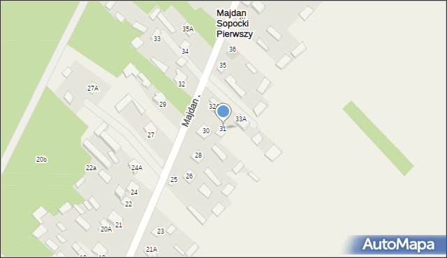 Majdan Sopocki Pierwszy, Majdan Sopocki Pierwszy, 31, mapa Majdan Sopocki Pierwszy