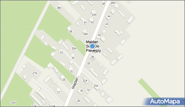 Majdan Sopocki Pierwszy, Majdan Sopocki Pierwszy, 37, mapa Majdan Sopocki Pierwszy