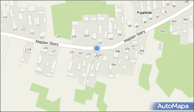 Majdan Stary, Majdan Stary, 102, mapa Majdan Stary