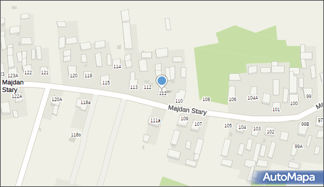 Majdan Stary, Majdan Stary, 111, mapa Majdan Stary