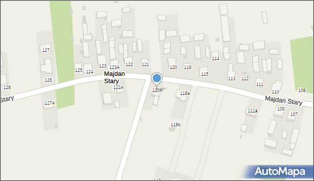 Majdan Stary, Majdan Stary, 120A, mapa Majdan Stary