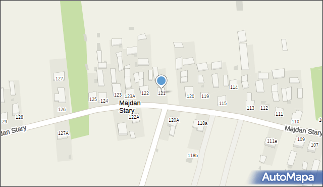 Majdan Stary, Majdan Stary, 121, mapa Majdan Stary