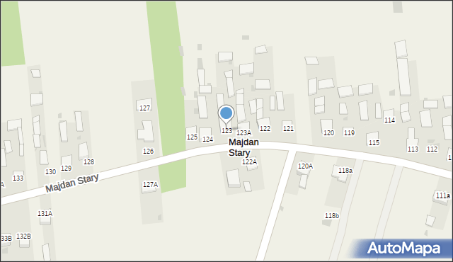 Majdan Stary, Majdan Stary, 123, mapa Majdan Stary