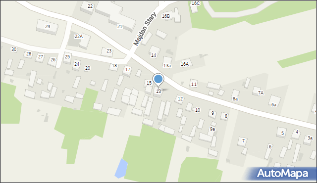 Majdan Stary, Majdan Stary, 13, mapa Majdan Stary