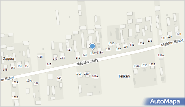 Majdan Stary, Majdan Stary, 140, mapa Majdan Stary