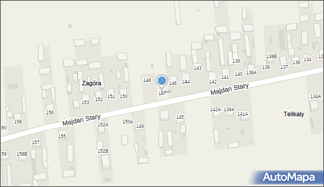 Majdan Stary, Majdan Stary, 147, mapa Majdan Stary