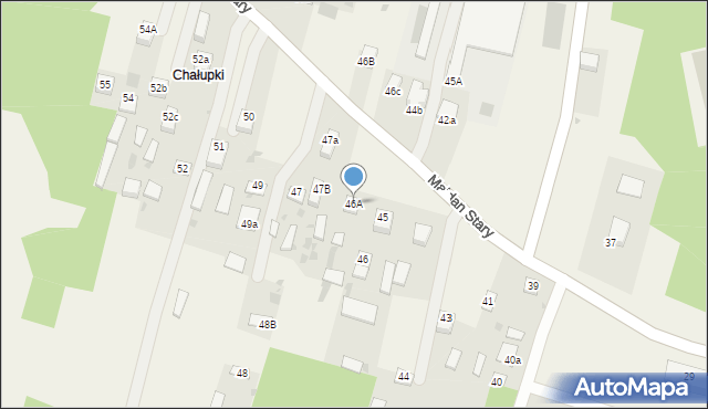 Majdan Stary, Majdan Stary, 46A, mapa Majdan Stary