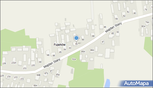 Majdan Stary, Majdan Stary, 91, mapa Majdan Stary